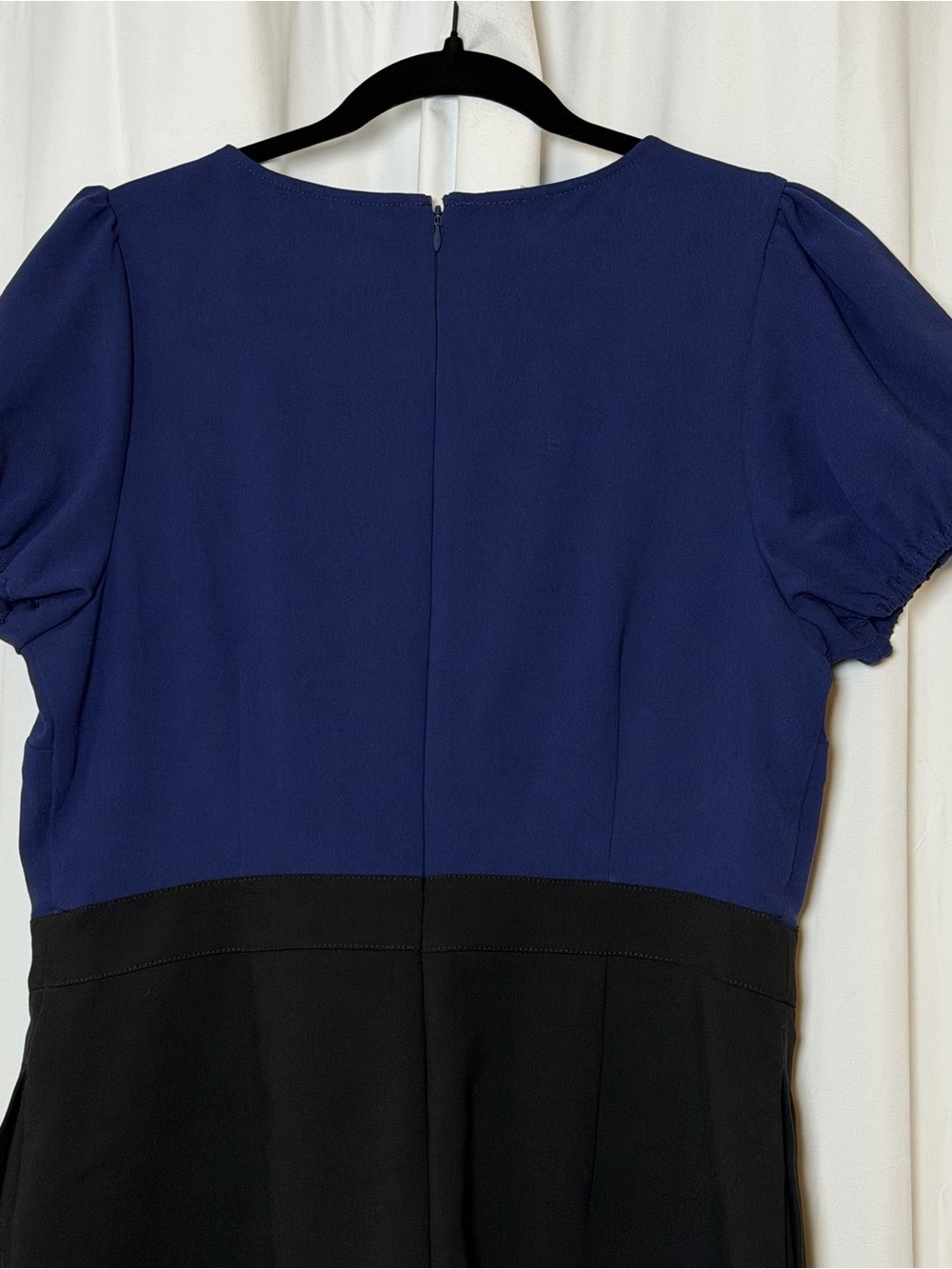 Maeve Anthropologie Puff Sleeve Colorblock Scallop Romper NWT 14 - Picture 8 of 11